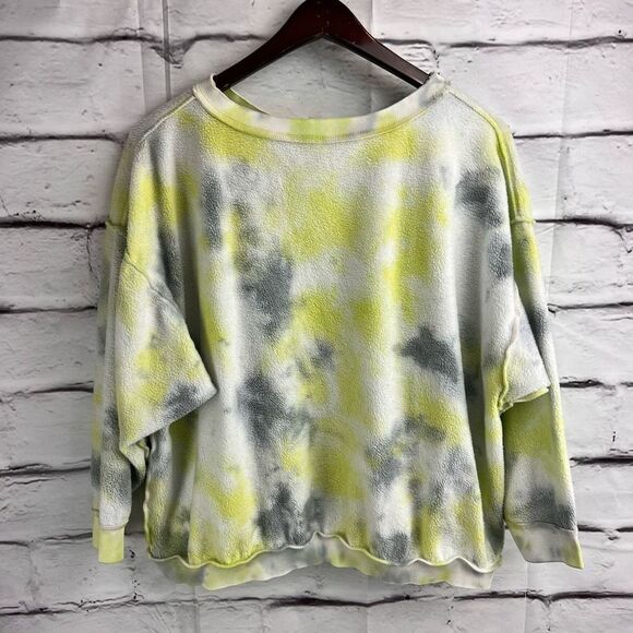 Free People Kelly washed fleece top M sweatshirt - Picture 2 of 6